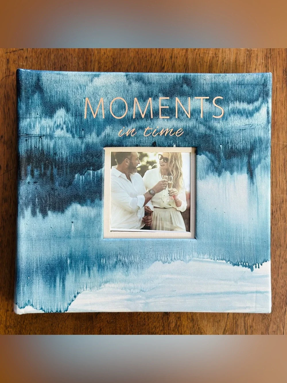 Blue Photo Album & Assorted Picture Frames - Blue, Gold, Gray